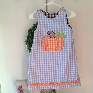 Shrimp & Grits reversible jumper dress sz 8